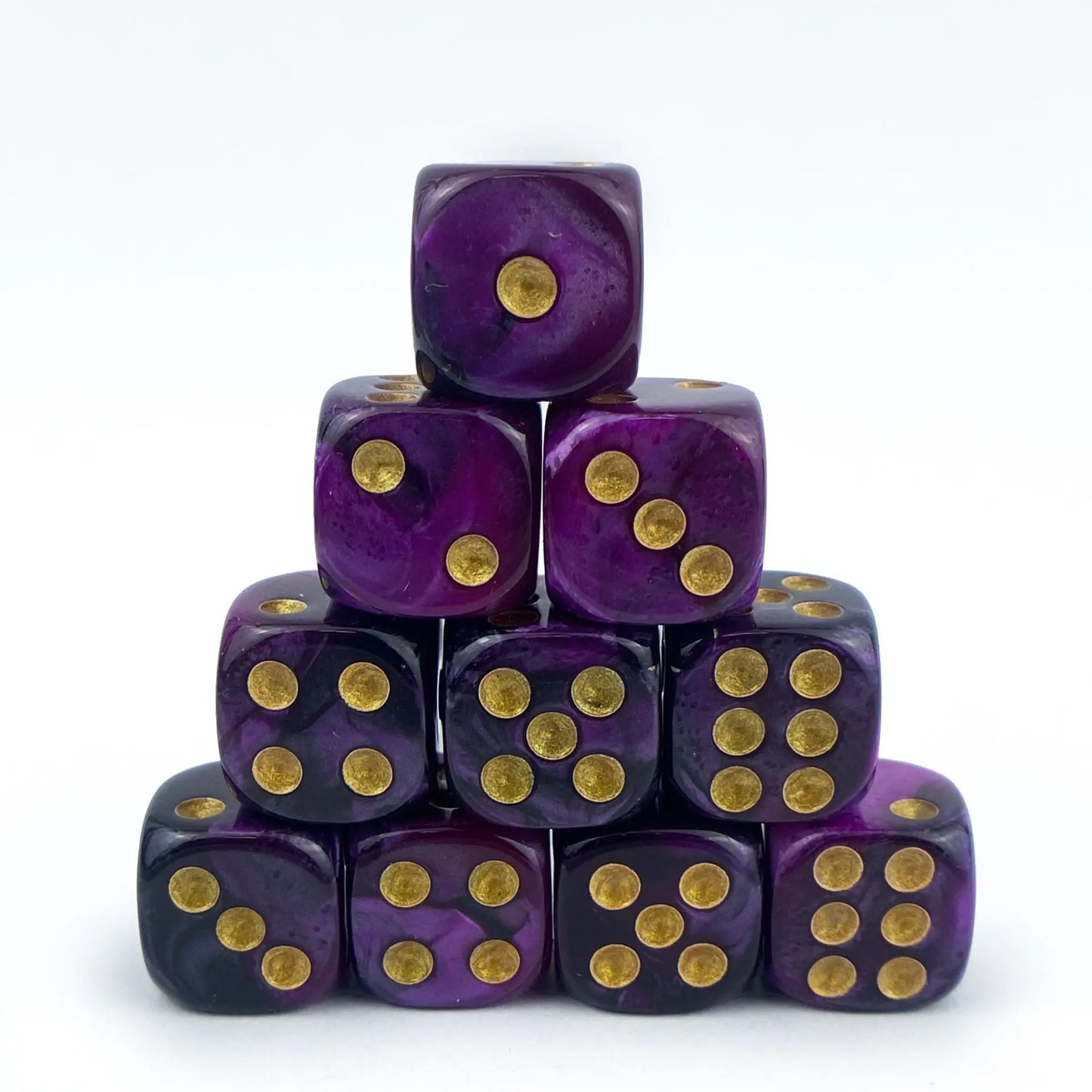 12mm Dual-Color Rounded D6 Dice for Board Games