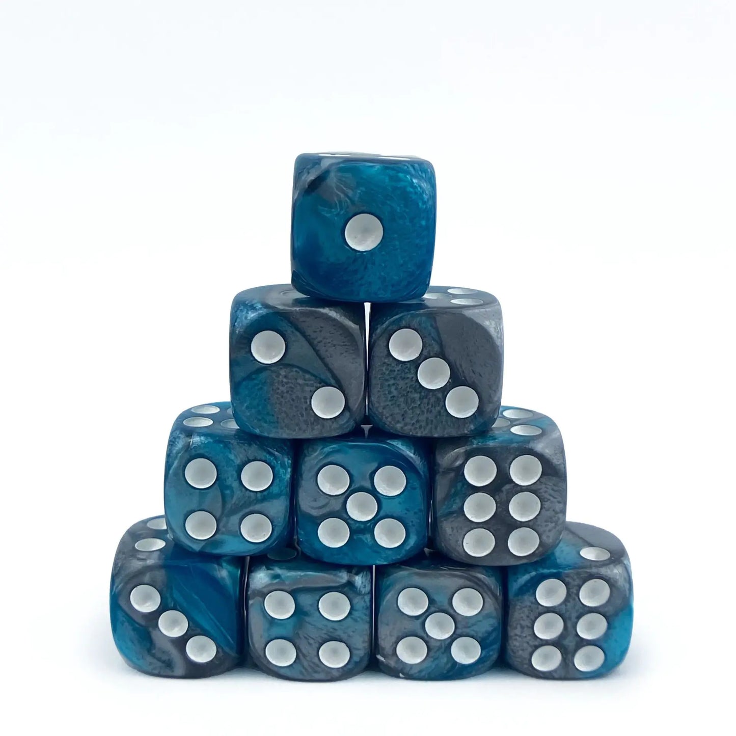 12mm Dual-Color Rounded D6 Dice for Board Games
