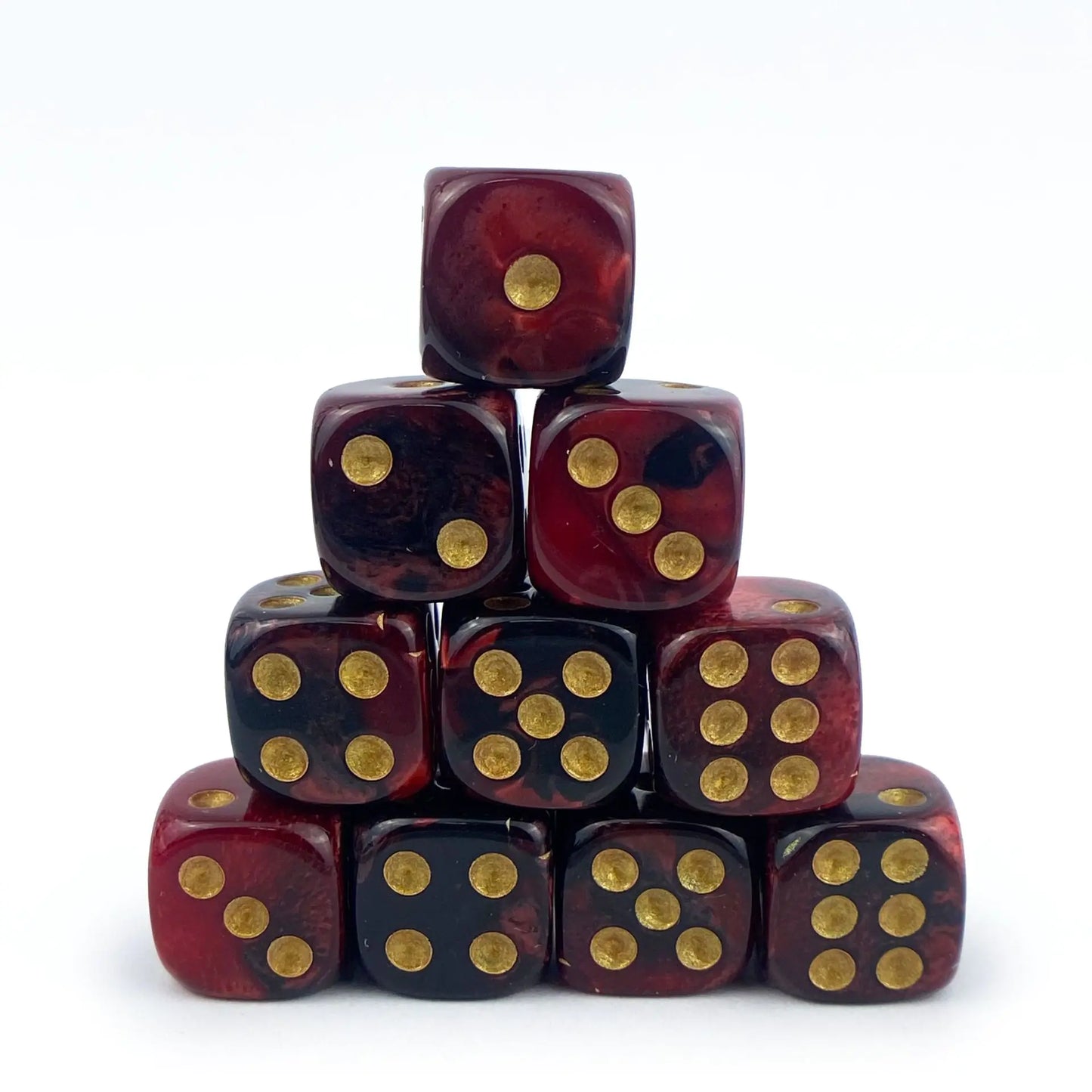 12mm Dual-Color Rounded D6 Dice for Board Games