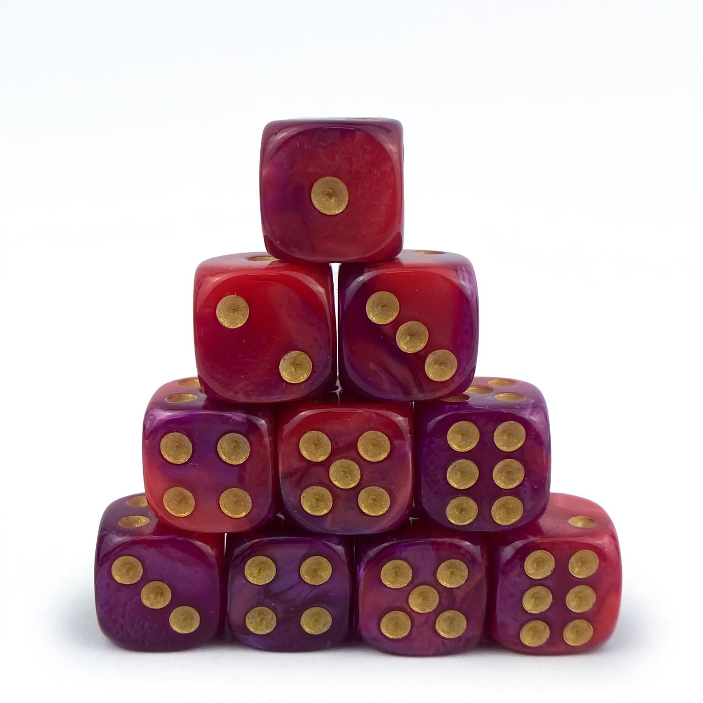 12mm Dual-Color Rounded D6 Dice for Board Games
