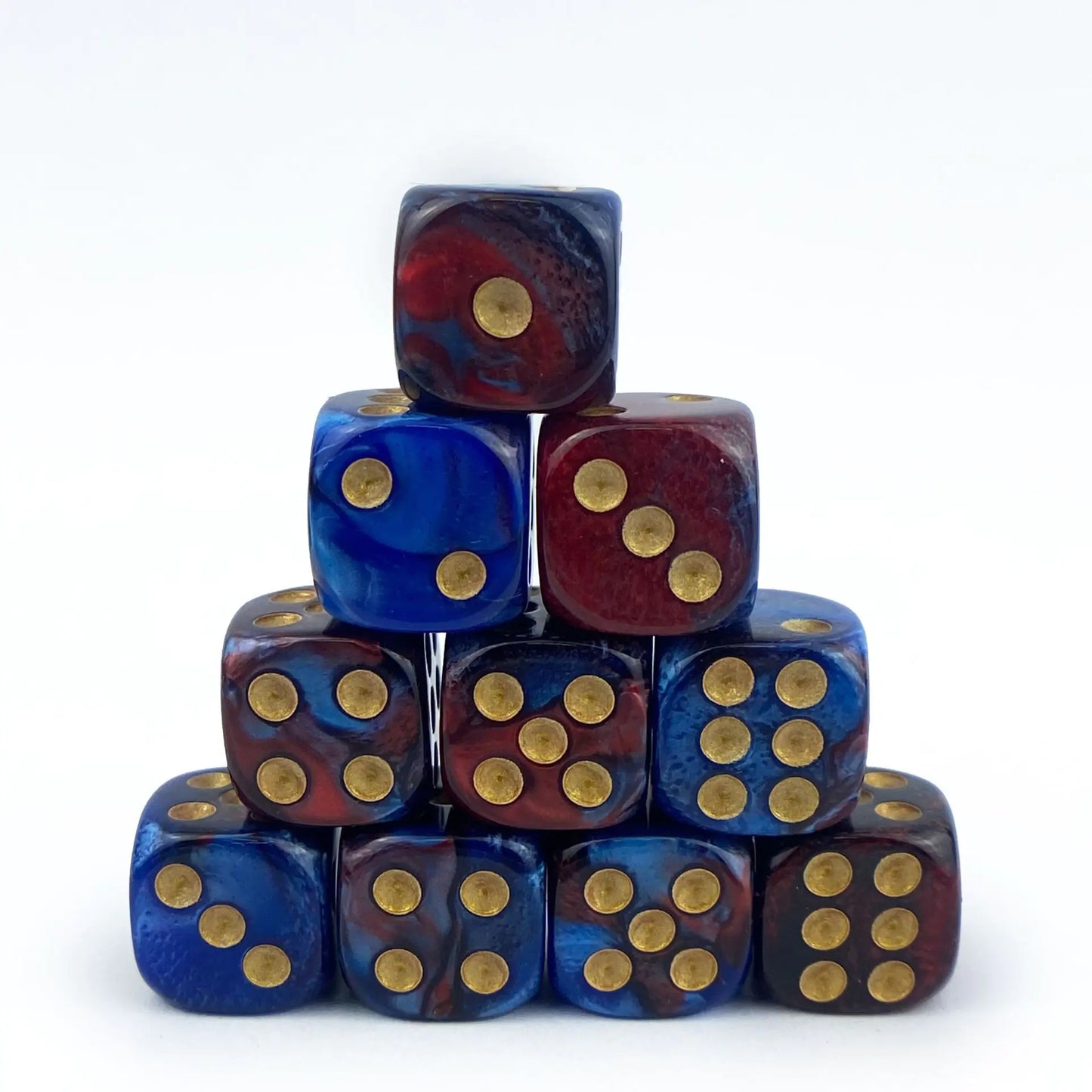 12mm Dual-Color Rounded D6 Dice for Board Games
